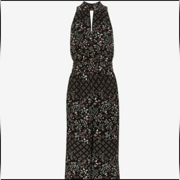 Ted Baker Black Hazel High-Neck Marcila Wide-Leg Jumpsuit Ted size 2-US size 4-6 - Picture 7 of 16